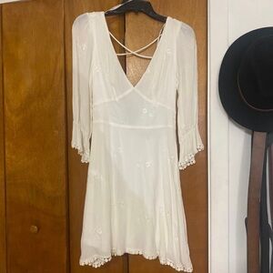 Lulus boho while long sleeve dress